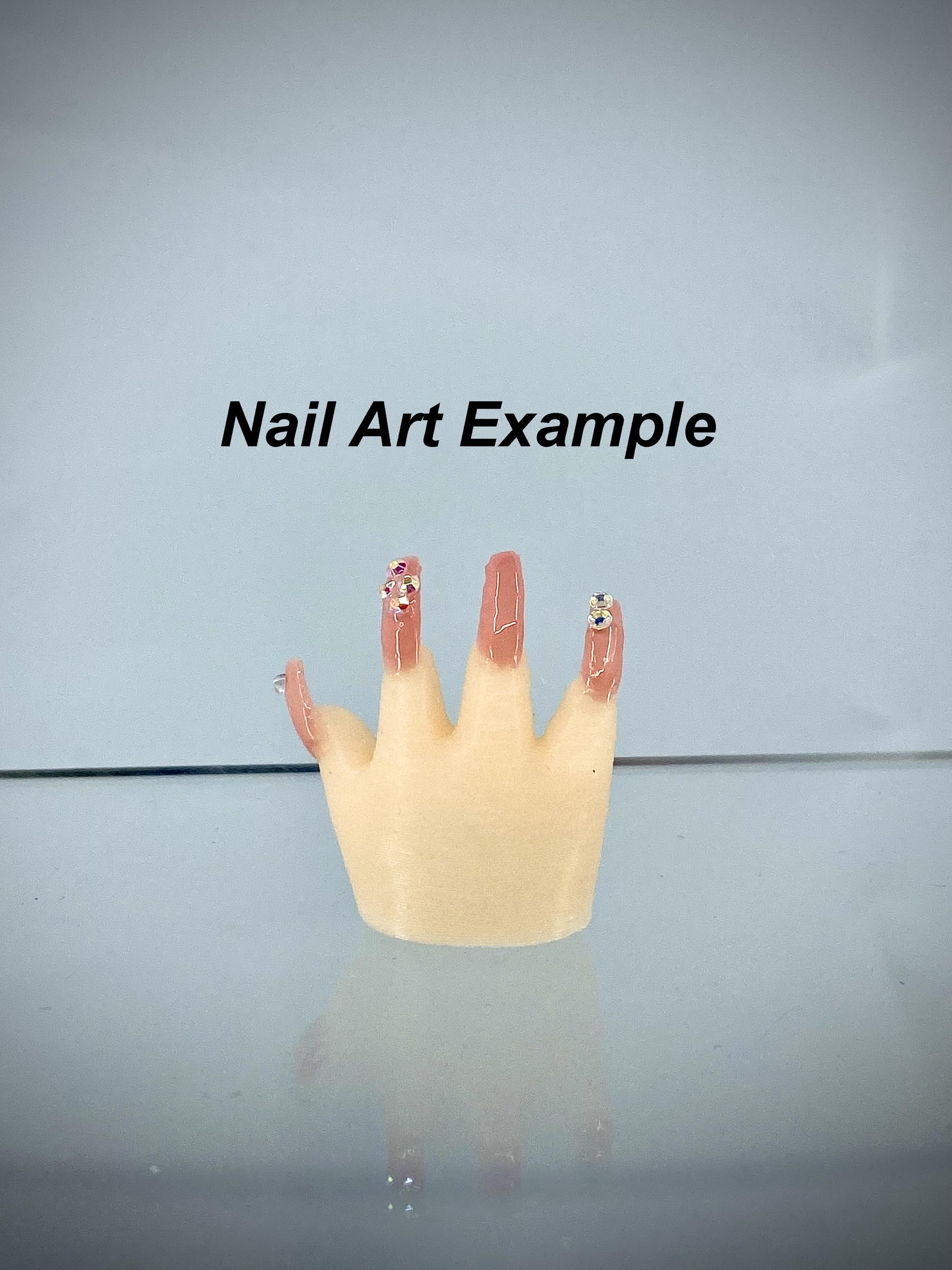 DIY long nail Hands for plushy- Nail Art – Detachable 3D Printed Accessory for Nail Polish & Nail Art | Custom Plushy Figure