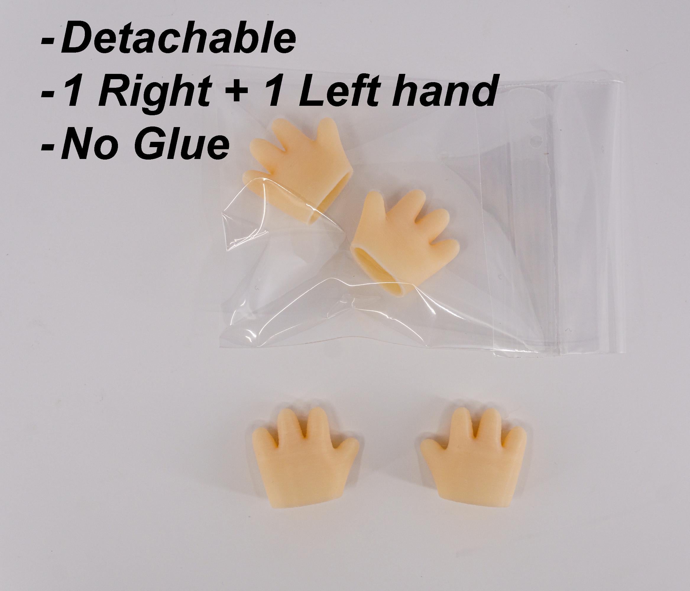Neutral Hands – Detachable 3D Printed Accessory, accessories for Custom Figure