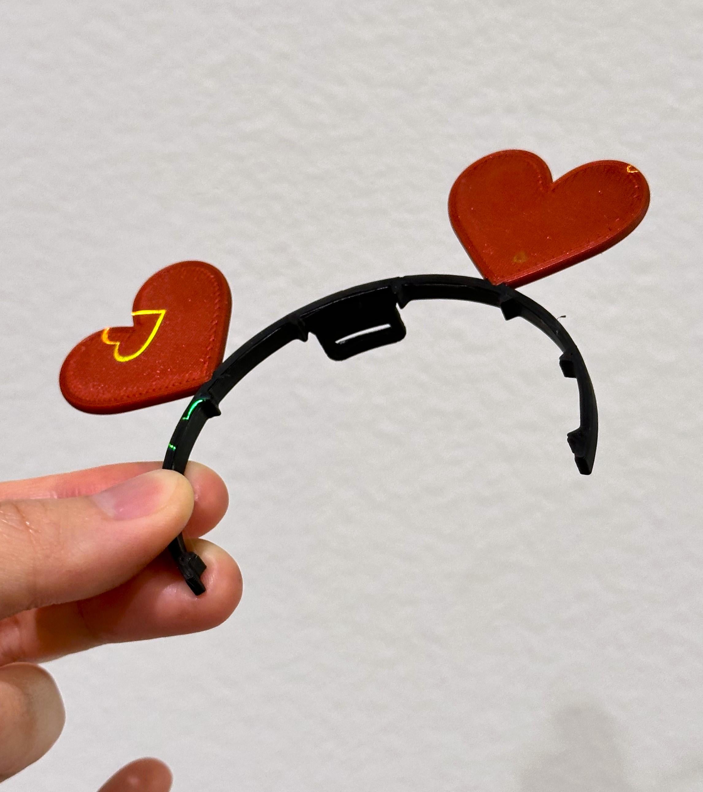 Heart hairband – 3D Printed Accessory, accessories for Custom Figure