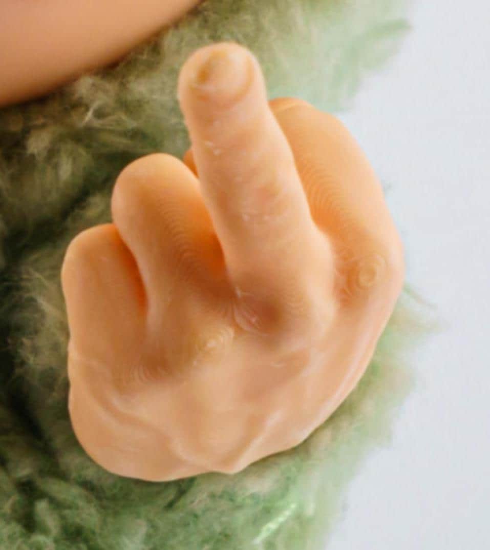 Realistic Middle Finger Hands – Detachable 3D Printed Accessory, Funny Pose Part for Custom Figure