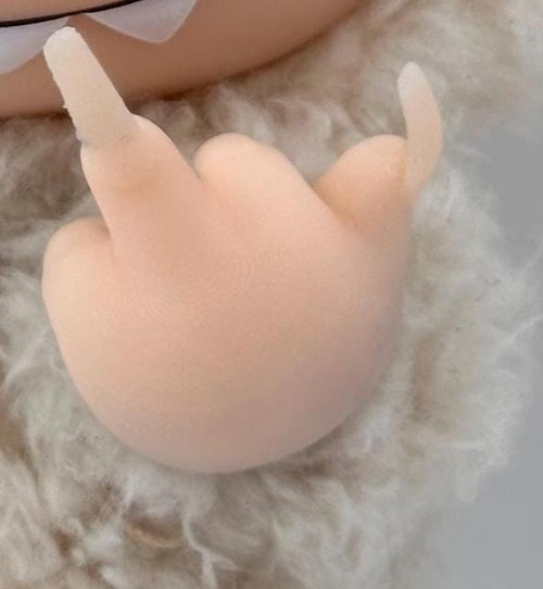 DIY Middle Finger hands for plushy– Detachable 3D Printed Accessory, Funny Pose Part for Custom Figure
