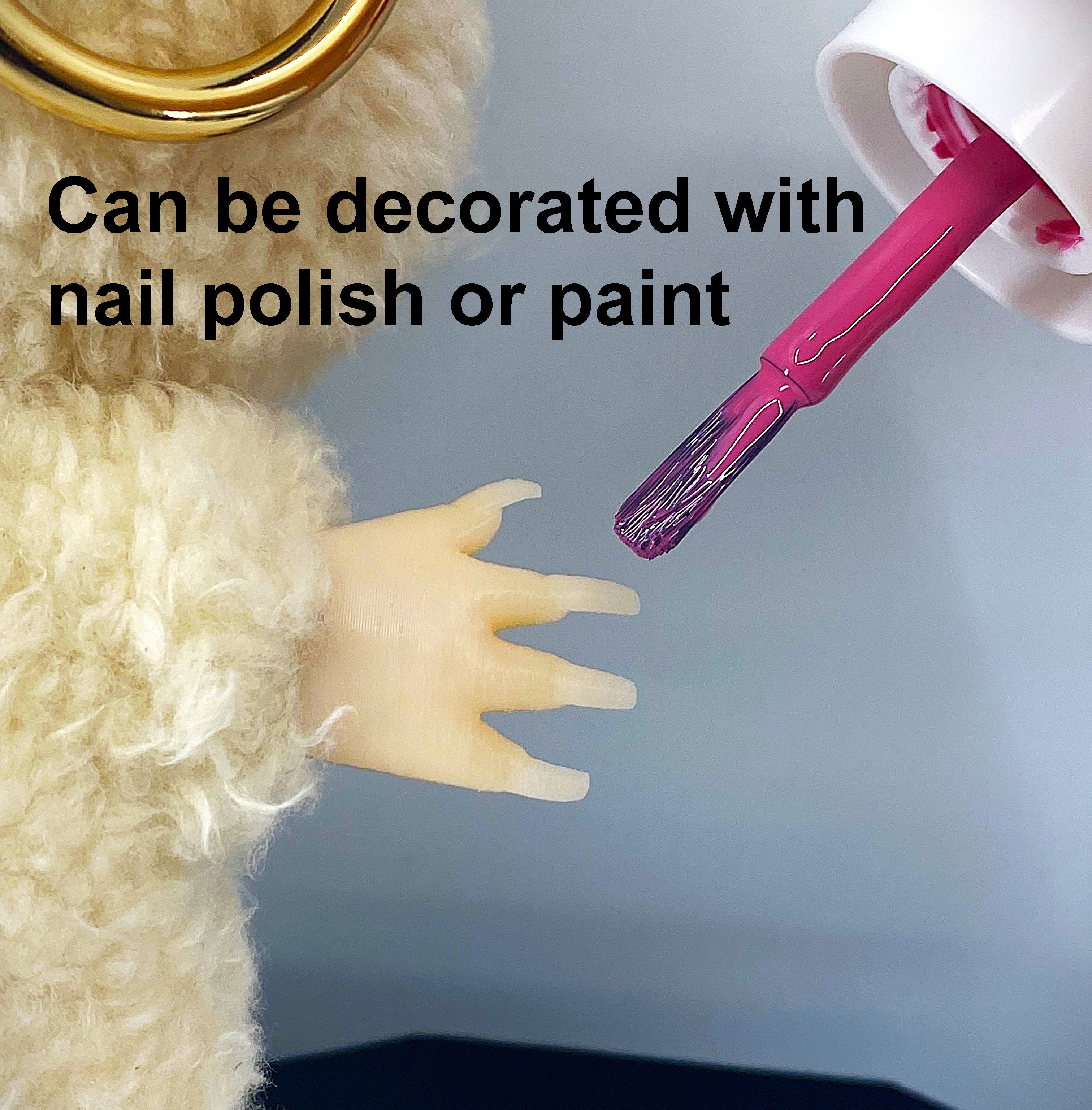 smoking Hands Long nail – Detachable 3D Printed Accessory, accessories for Custom Figure