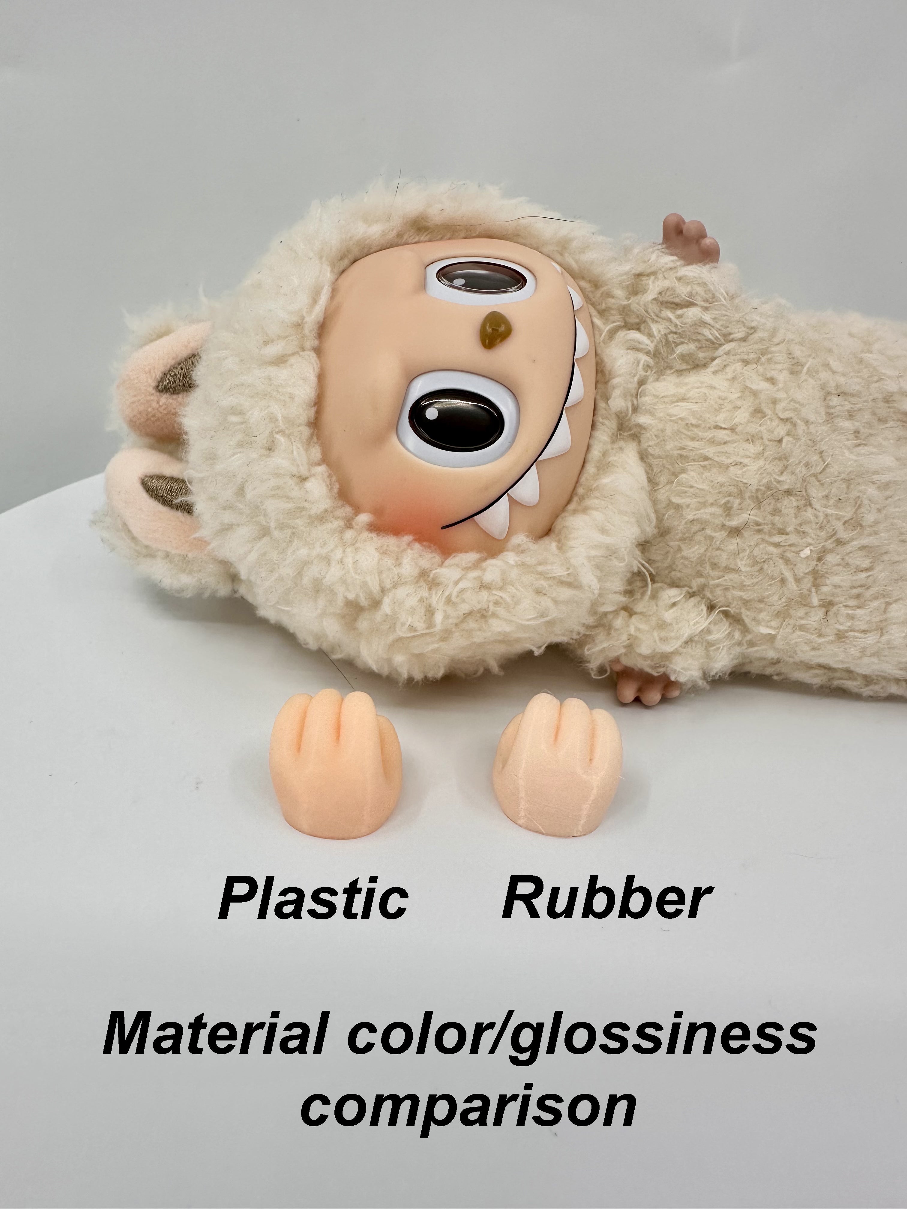 Plushy grip hands accessories– Detachable 3D Printed Accessory, Funny Pose Part for Custom Figure