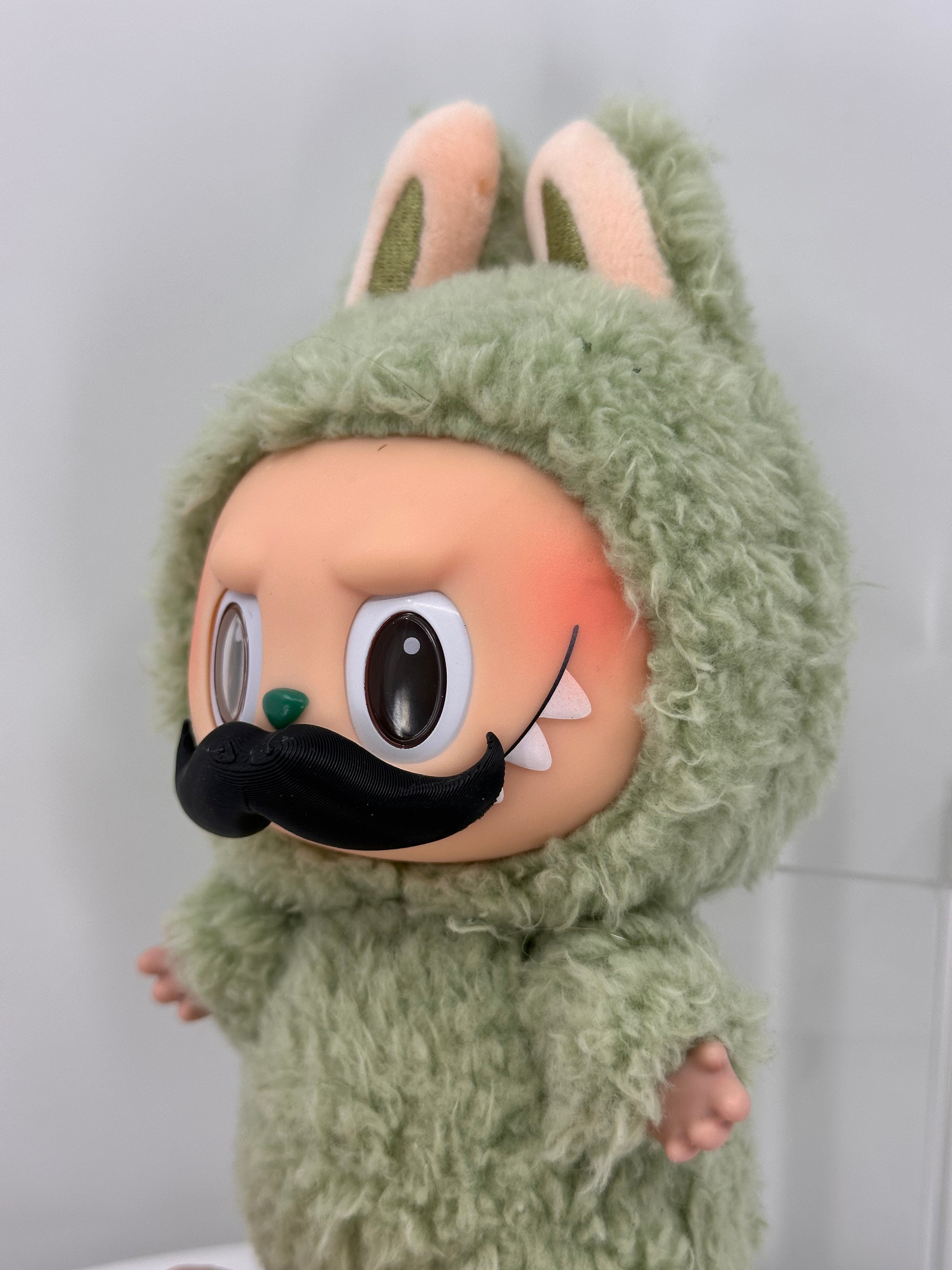 mustache accessories - Detachable 3D Printed Accessory, Funny Plushy Custom Figure