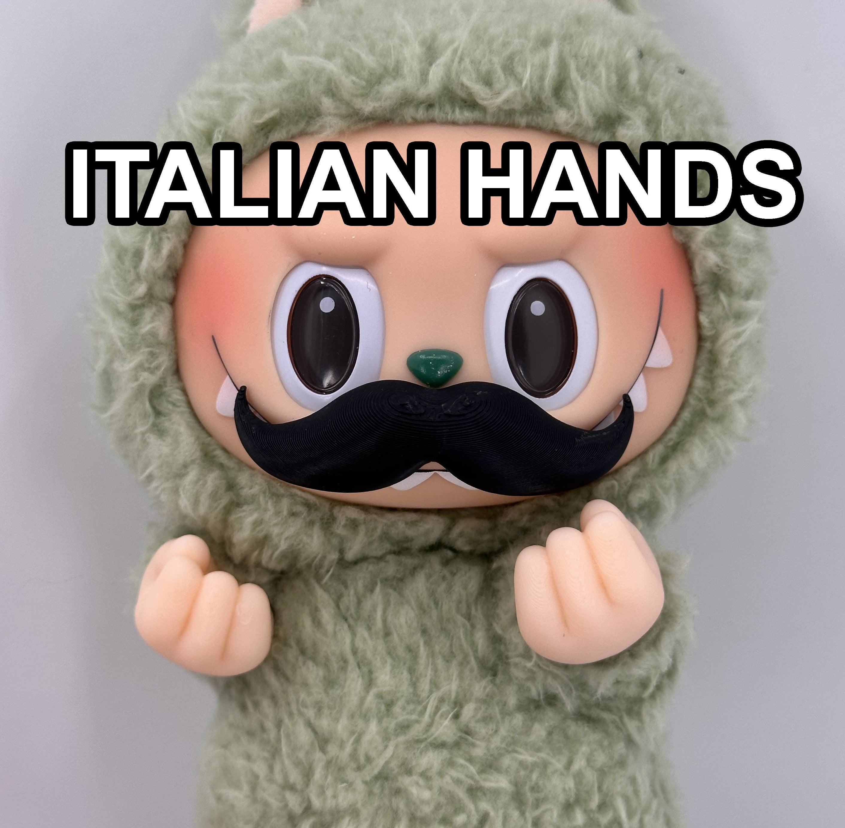 Italian hands accessories - Detachable 3D Printed Accessory, Funny Plushy Custom Figure