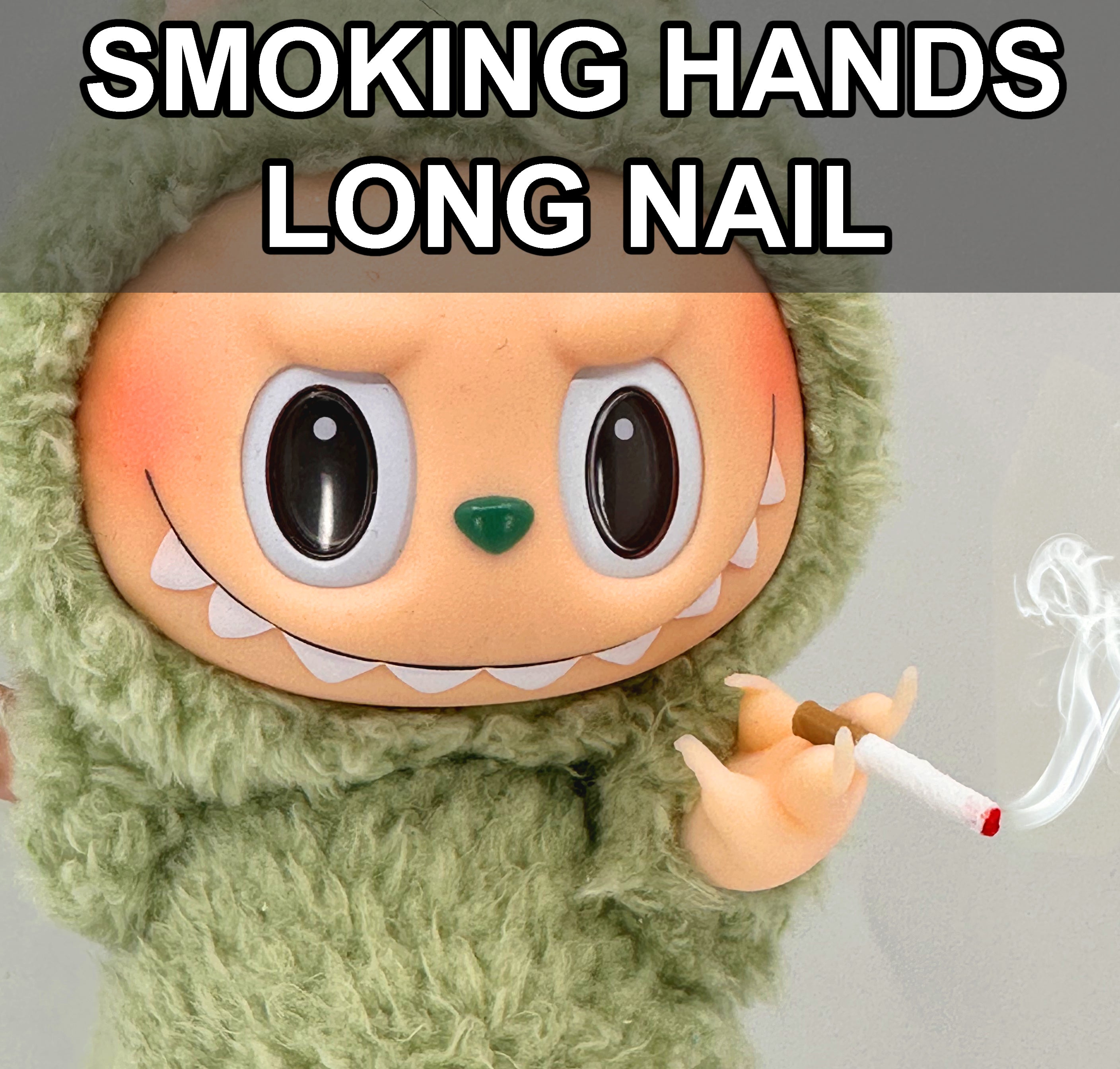 smoking Hands Long nail – Detachable 3D Printed Accessory, accessories for Custom Figure