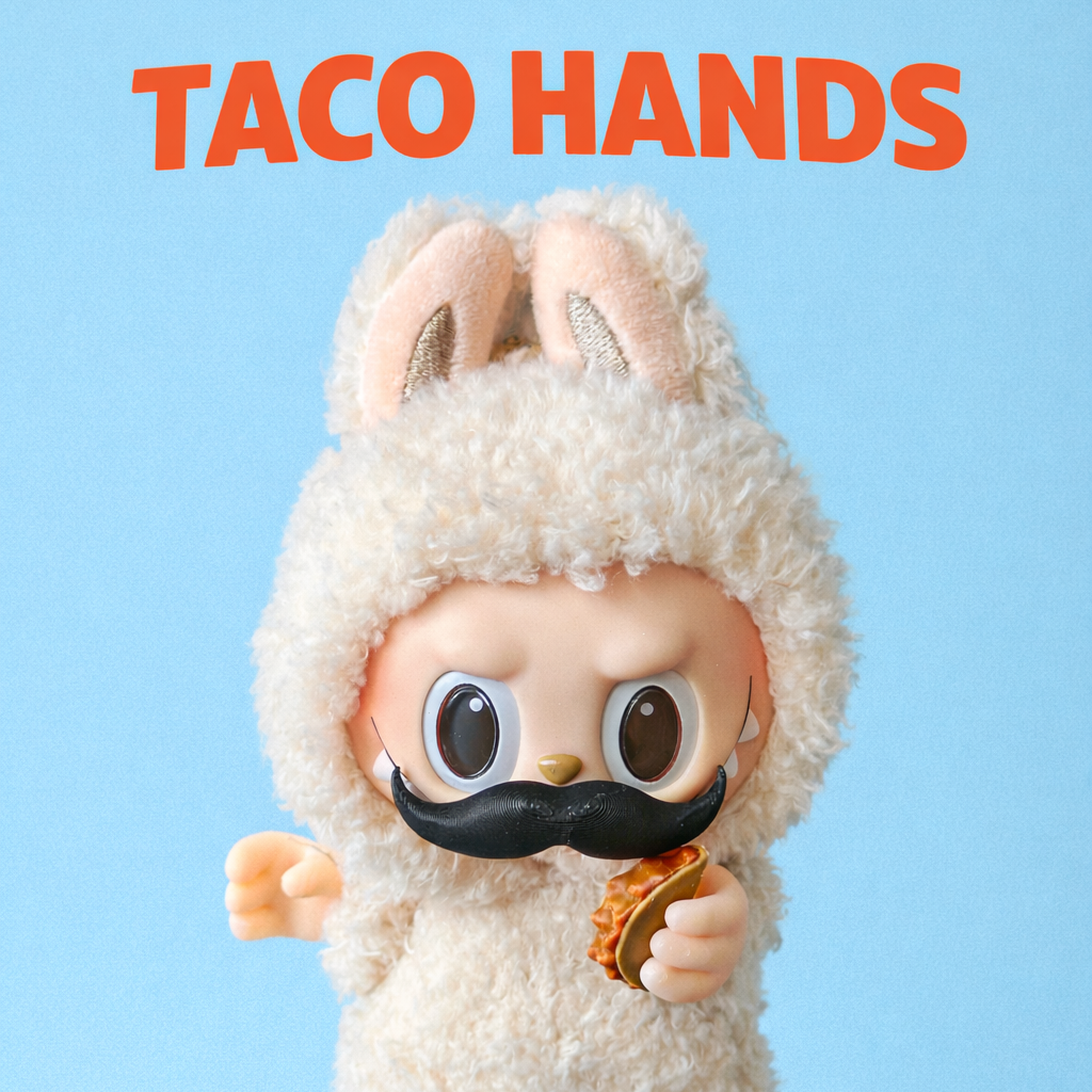 Taco & grip hands accessories– Detachable 3D Printed Accessory, Funny Pose Part for Custom Figure