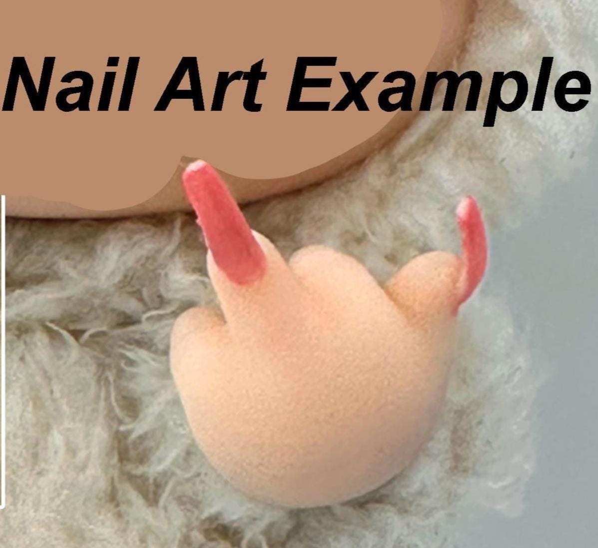 DIY Middle Finger hands for plushy– Detachable 3D Printed Accessory, Funny Pose Part for Custom Figure