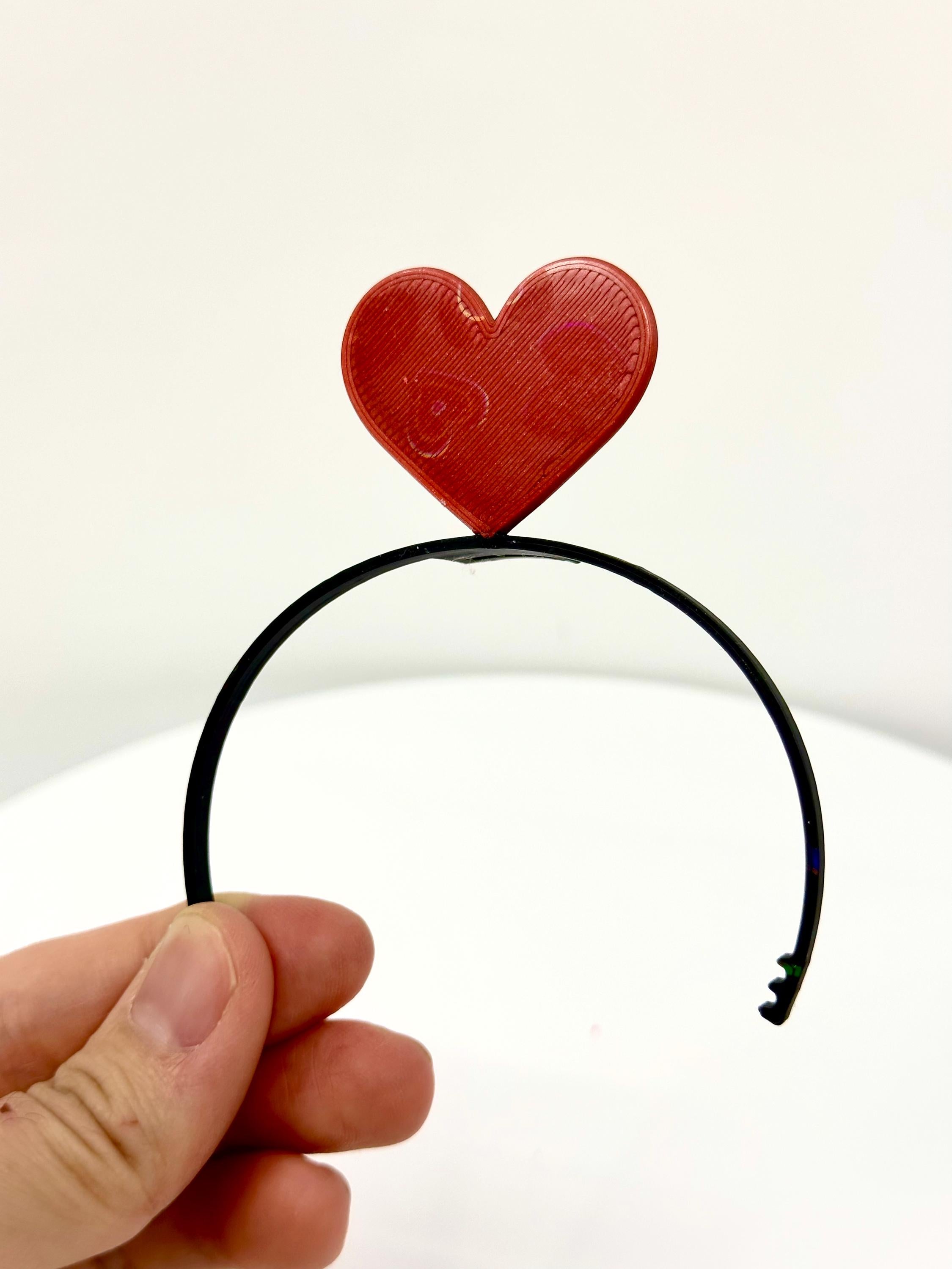 Heart hairband – 3D Printed Accessory, accessories for Custom Figure