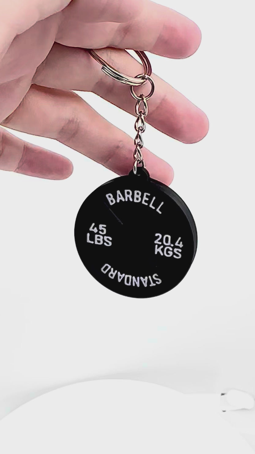 Barbell nfc tag keychain - Digital business card for gym & fitness people , lifters